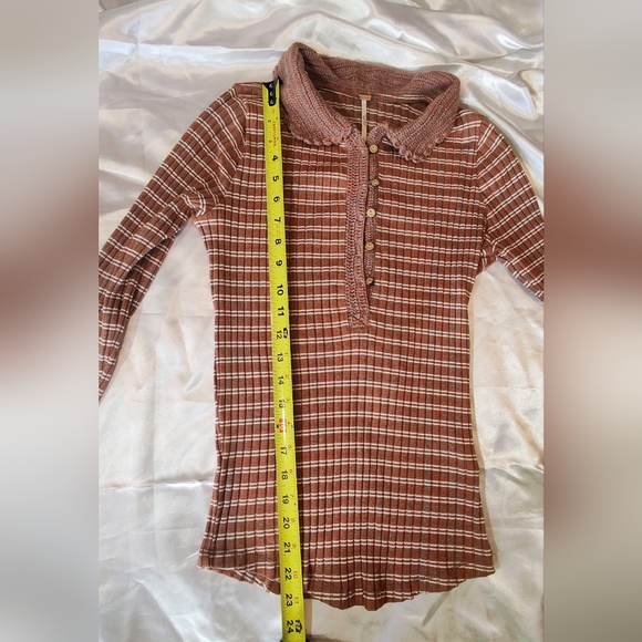 Brown Plaid Long Sleeve Hoodie - Picture 11 of 14